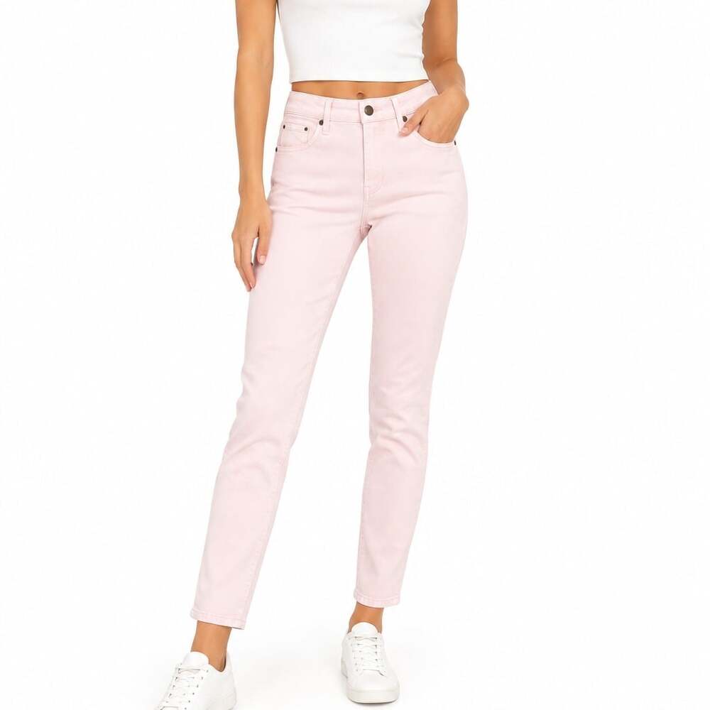 Chico's So Slimming Pastel Pink High Waisted Skinny Jeans Slim Leg